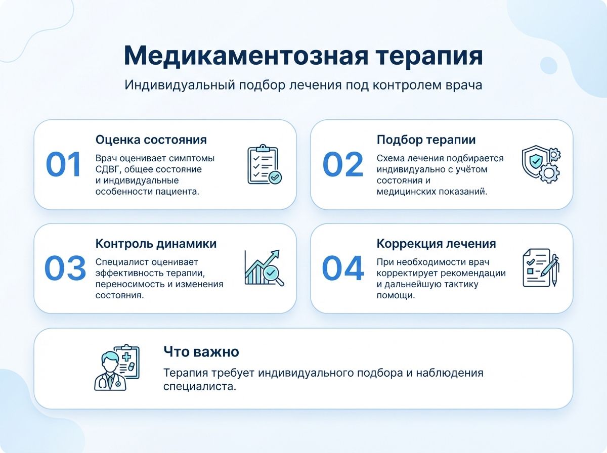 Лечение СДВГ в Донецке у детей и взрослыхинфографика